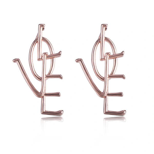 Hot selling personality exaggerated LOVE letter earrings earrings fashion street shot super long temperament earrings