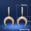   Hot selling ethnic style lucky crescent earrings, fashionable internet celebrity style, popular street style earrings wholesale