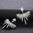  Fashionable and luxurious Angel Wings women's zircon earrings for online celebrity live streaming, street style accessories