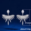  Fashionable and luxurious Angel Wings women's zircon earrings for online celebrity live streaming, street style accessories