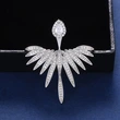  Fashionable and luxurious Angel Wings women's zircon earrings for online celebrity live streaming, street style accessories