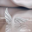 New hot selling exquisite wing shape micro inlaid zircon women's versatile earrings accessories earrings earrings