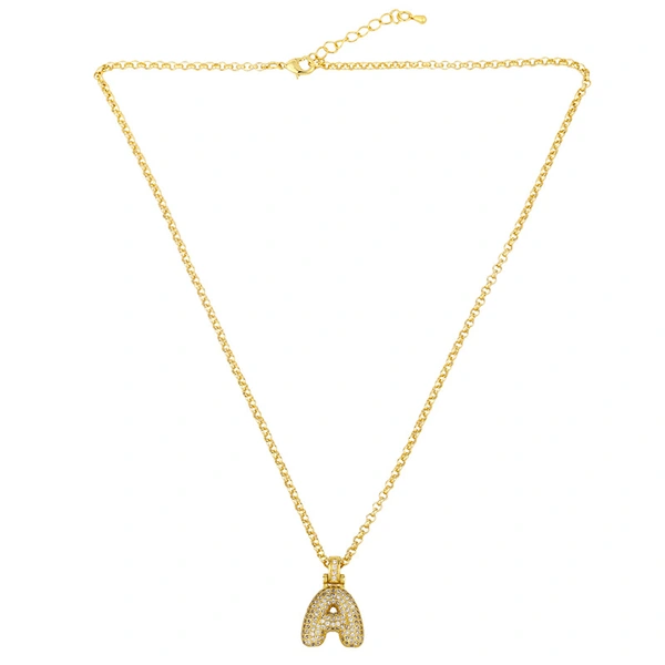 European and American letter necklace female 26 English letter pendant choker couple necklace net celebrity jewelry wholesale nkr11