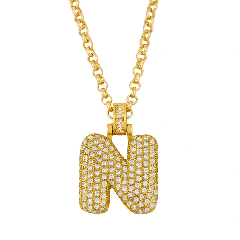 European and American letter necklace female 26 English letter pendant choker couple necklace net celebrity jewelry wholesale nkr11