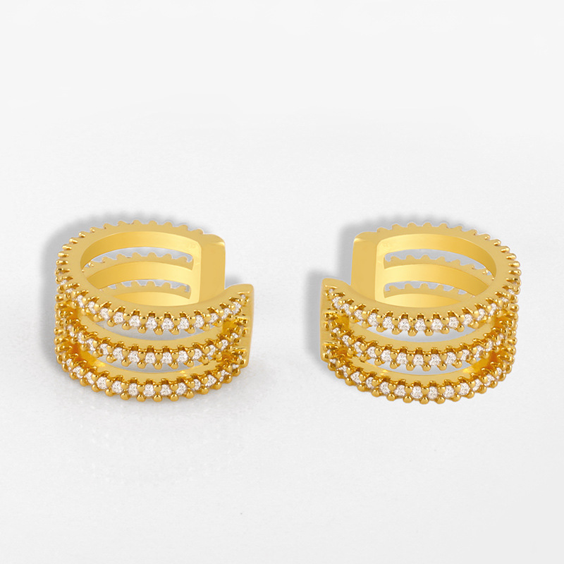 New zircon C-shaped ear clip creative non-pierced earrings personality simple ear bone clip ear jewelry eru18