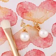 Japanese and Korean simple fresh pearl earrings personality sweet net red water drop earrings earrings earrings female eru26