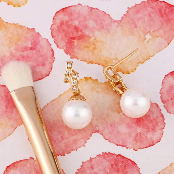 Japanese and Korean simple fresh pearl earrings personality sweet net red water drop earrings earrings earrings female eru26