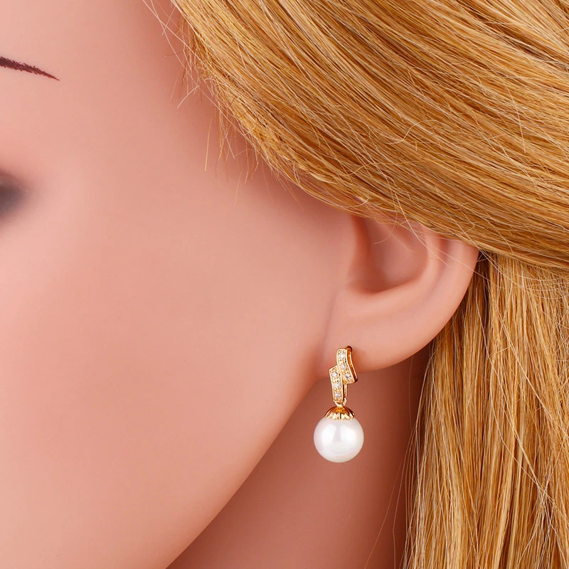 Japanese and Korean simple fresh pearl earrings personality sweet net red water drop earrings earrings earrings female eru26