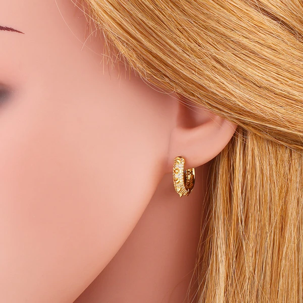 Micro-inlaid earring accessories original personality diamond thorn head earring boutique earring jewelry eru35