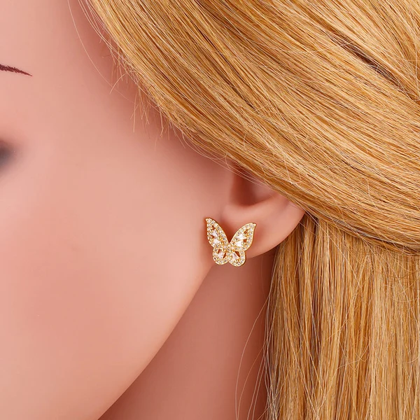 Clearance new accessories Korean temperament versatile earrings butterfly earrings fashionable internet celebrity earrings eru32