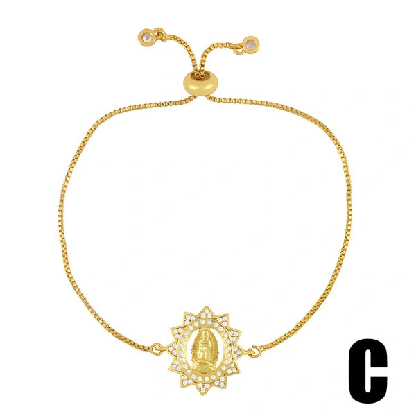 Bracelet e-commerce fashion jewelry adjustable pull-out bracelet micro-inlaid colored zircon bracelet brc44