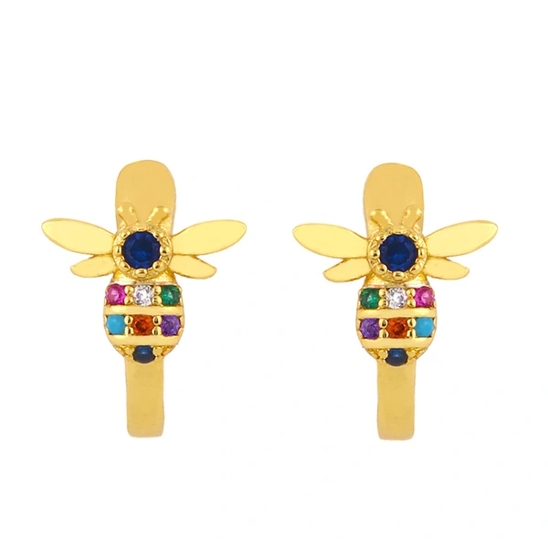 Clearance exquisite mini style micro-inlaid zircon ear bone clip super fairy no ear piercing earrings eru39