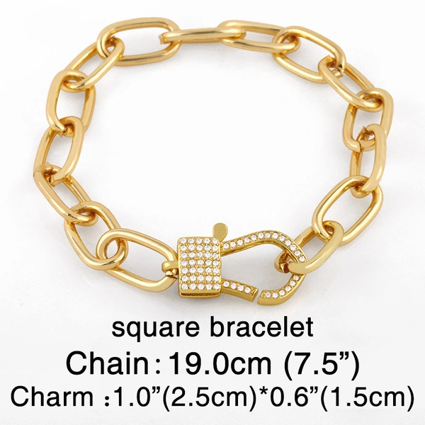 New bracelet women's European and American hip hop hip hop style jewelry diamond Cuban chain bracelet brc41