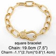 New bracelet women's European and American hip hop hip hop style jewelry diamond Cuban chain bracelet brc41
