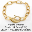 New bracelet women's European and American hip hop hip hop style jewelry diamond Cuban chain bracelet brc41