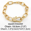 New bracelet women's European and American hip hop hip hop style jewelry diamond Cuban chain bracelet brc41