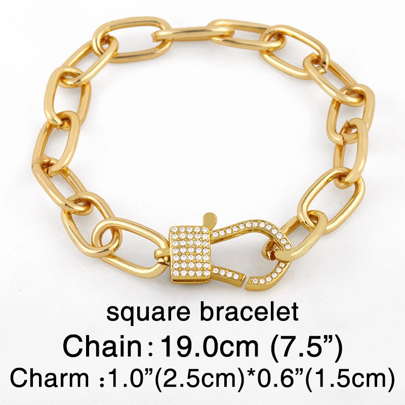 New bracelet women's European and American hip hop hip hop style jewelry diamond Cuban chain bracelet brc41