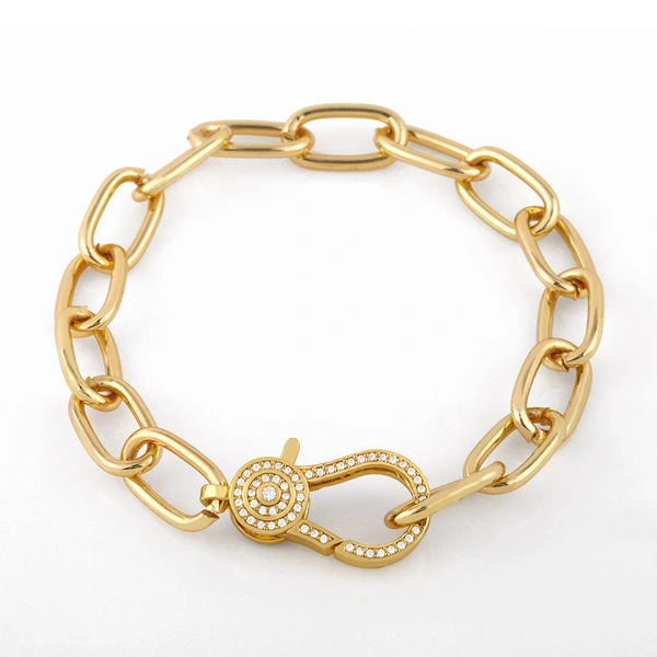 New bracelet women's European and American hip hop hip hop style jewelry diamond Cuban chain bracelet brc41