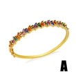 European and American colored zircon bracelet female original colorful geometric personality open bracelet boutique jewelry brc46