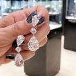 Best-selling European and American exquisite women's teardrop large zircon earrings earrings shining exquisite silver-plated earrings wholesale