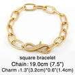 New bracelet women's European and American hip hop hip hop style jewelry diamond Cuban chain bracelet brc41