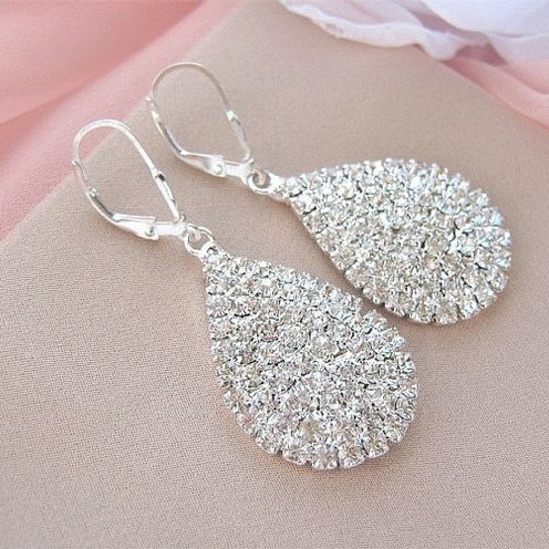   Hot selling personalized fashion OL ladies pavé rhinestone earrings European and American style earrings wholesale