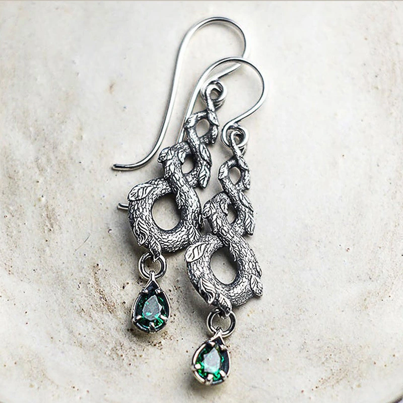    Hot sale on popular European and American women's personalized long earrings with diamonds