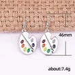   Hot sale women's creative color palette earrings fashionable personality student earrings girls jewelry wholesale