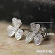 New exquisite women's pavé zircon earrings, personalized and fashionable micro-inlaid earrings wholesale