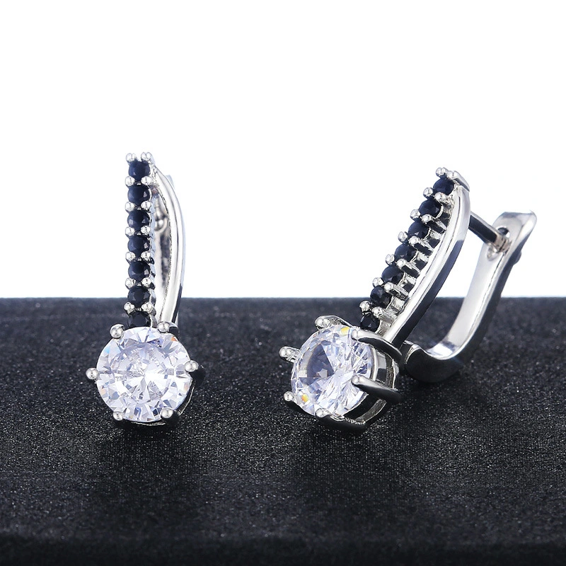  Hot selling new styles recommended exquisite European and American ladies' micro-inlaid zircon classic versatile earrings wholesale