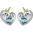 New creative unicorn earrings for women, all-match ear clips, wholesale