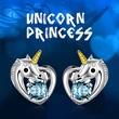 New creative unicorn earrings for women, all-match ear clips, wholesale