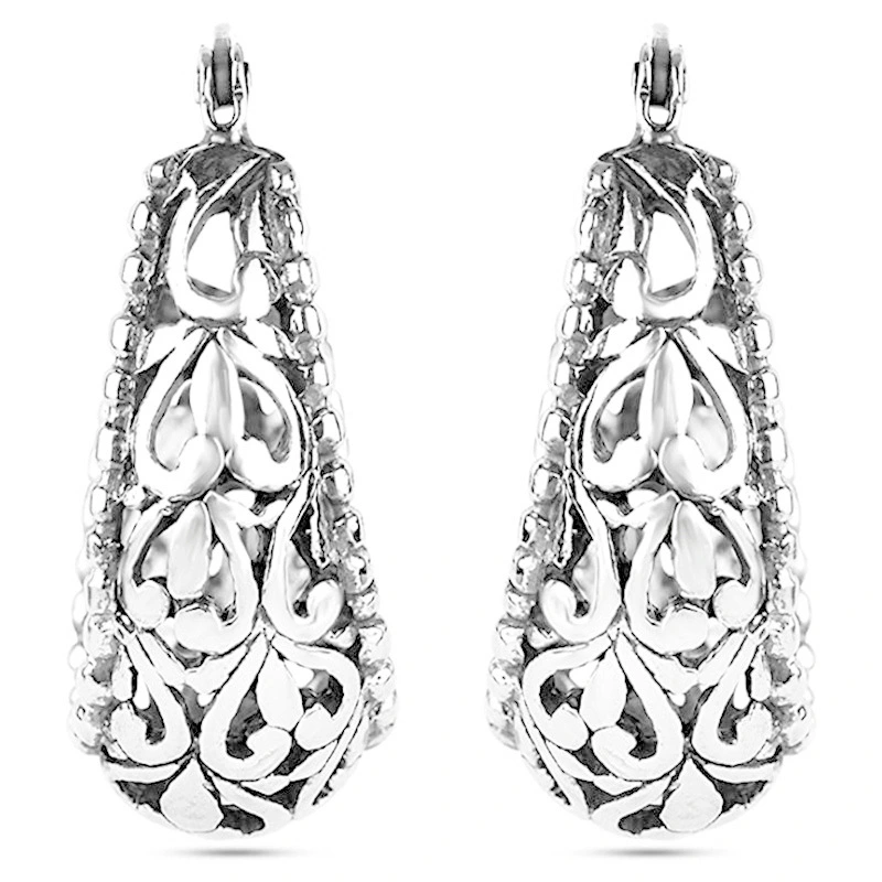   Jewelry hot sale retro style women's hollow U-shaped copper earrings European and American earrings wholesale