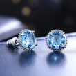 European and American hot selling fashion hollow square round diamond zircon earrings elegant ladies earrings ear jewelry wholesale