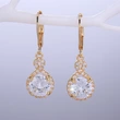   E-commerce recommends high-end atmospheric copper-plated zircon earrings, exquisite women's earrings jewelry wholesale