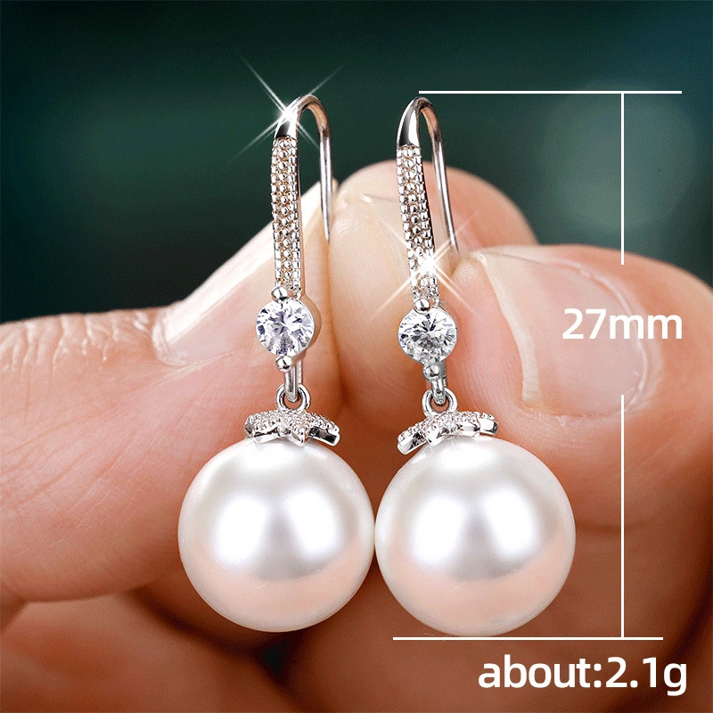 Korean temperament Internet celebrity hot imitation pearl earrings for women simple versatile earrings European and American earrings ear jewelry wholesale