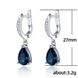 New exquisite and beautiful teardrop-shaped zircon earrings for women in Europe and America, wholesale jewelry
