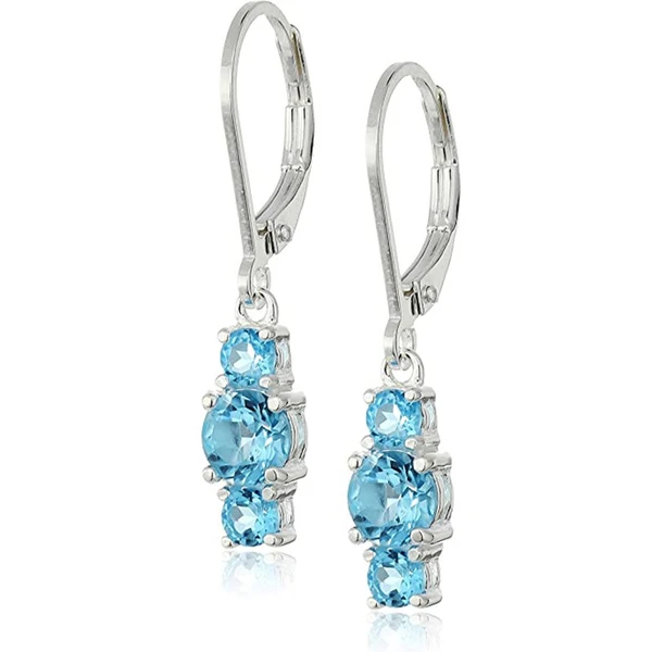   E-commerce recommends fashionable and exquisite zircon-inlaid women's earrings, shiny and multi-colored creative earrings