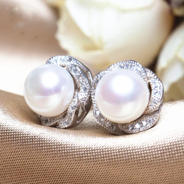 European and American hot selling new exquisite luxury women's pearl earrings fashionable simple double earrings jewelry wholesale