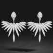  Fashionable and luxurious Angel Wings women's zircon earrings for online celebrity live streaming, street style accessories