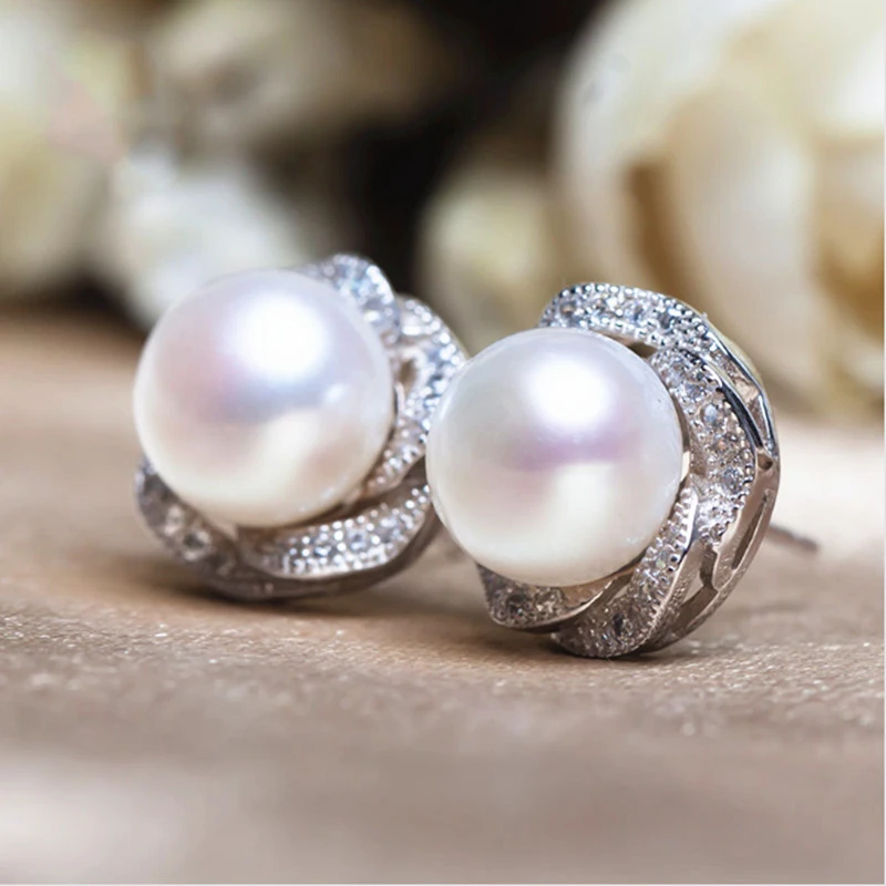 European and American hot selling new exquisite luxury women's pearl earrings fashionable simple double earrings jewelry wholesale