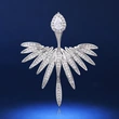  Fashionable and luxurious Angel Wings women's zircon earrings for online celebrity live streaming, street style accessories