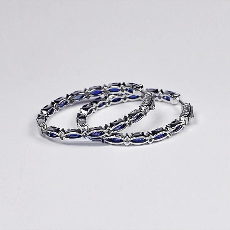 New style earrings European and American fashion copper inlaid zircon ladies large hoop earrings versatile earrings wholesale