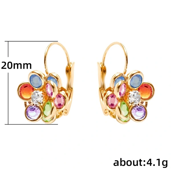 Hot selling fashion cute colorful epoxy flower earrings for ladies all-match online celebrity earrings wholesale