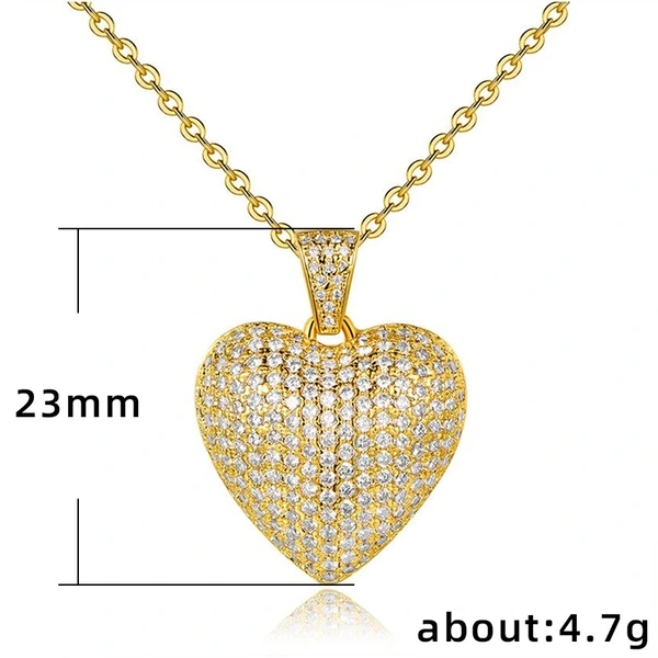 Jewelry European and American hot-selling romantic love necklace for women, fully inlaid with zircon necklace jewelry factory direct sales