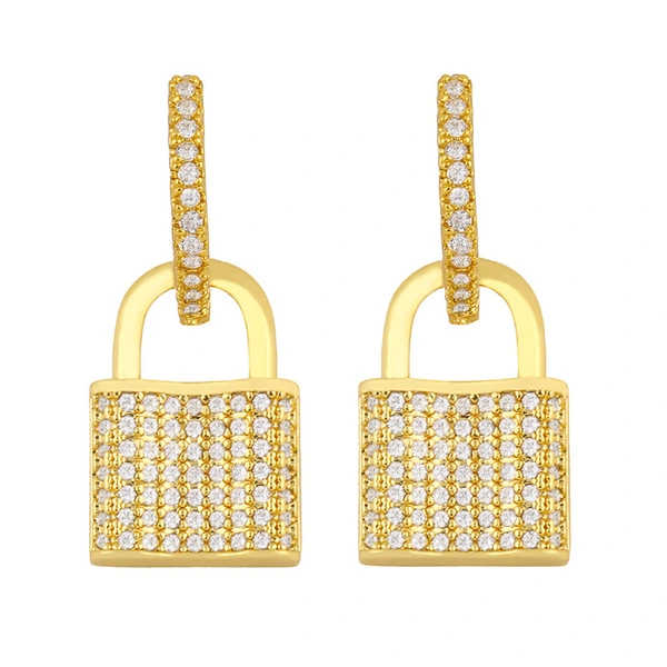 Clearance earrings2023 earrings women's temperament Korean personality earrings niche diamond bull head earrings eru66