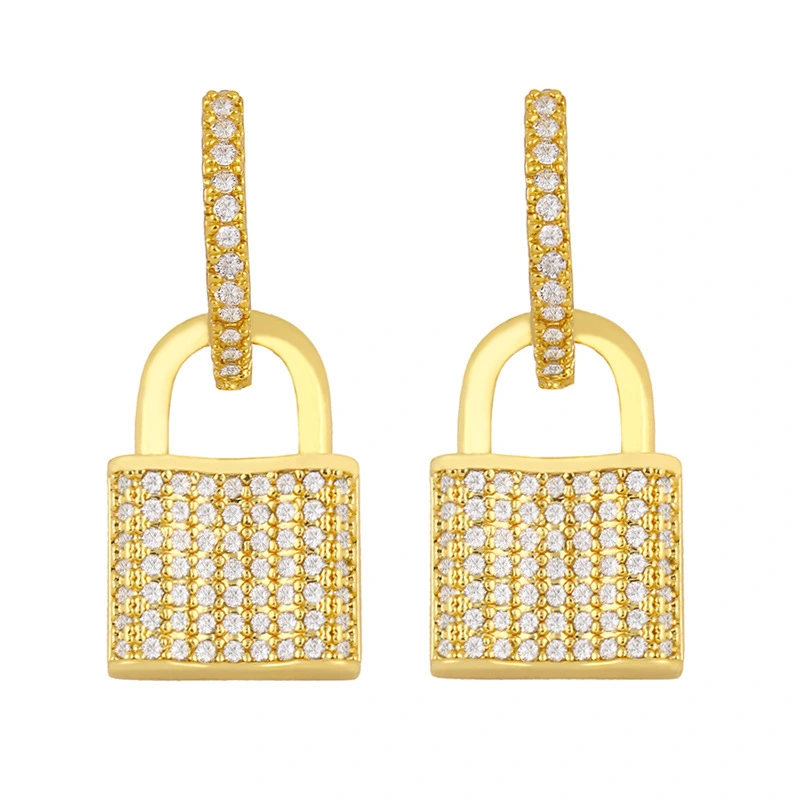 Clearance earrings2023 earrings women's temperament Korean personality earrings niche diamond bull head earrings eru66