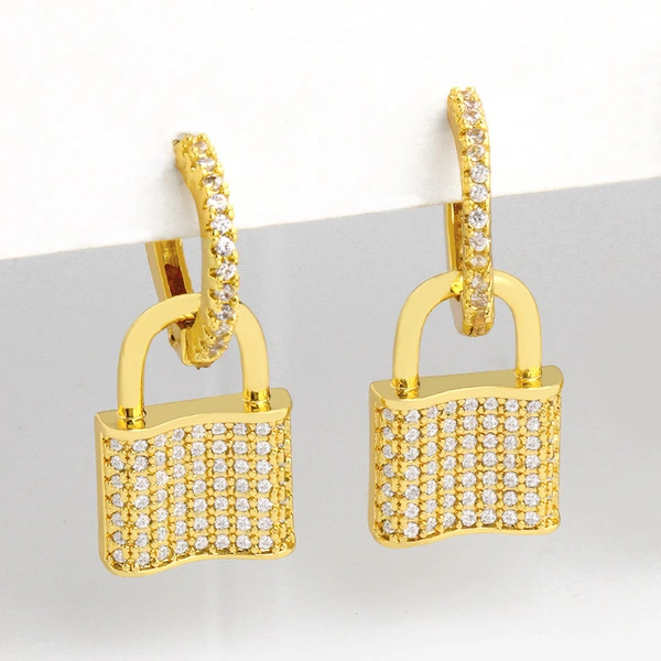 Clearance earrings2023 earrings women's temperament Korean personality earrings niche diamond bull head earrings eru66