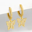 European and American earrings fashion new simple personality creative butterfly earrings shell earrings female diamond earrings eru64