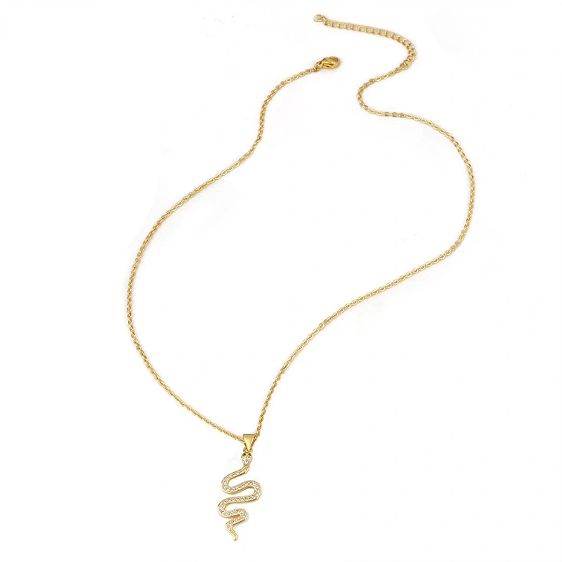 Clearance necklace simple European and American necklace female net red clavicle chain temperament personality snake pendant necklace nkr63